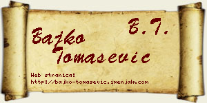 Bajko Tomašević vizit kartica